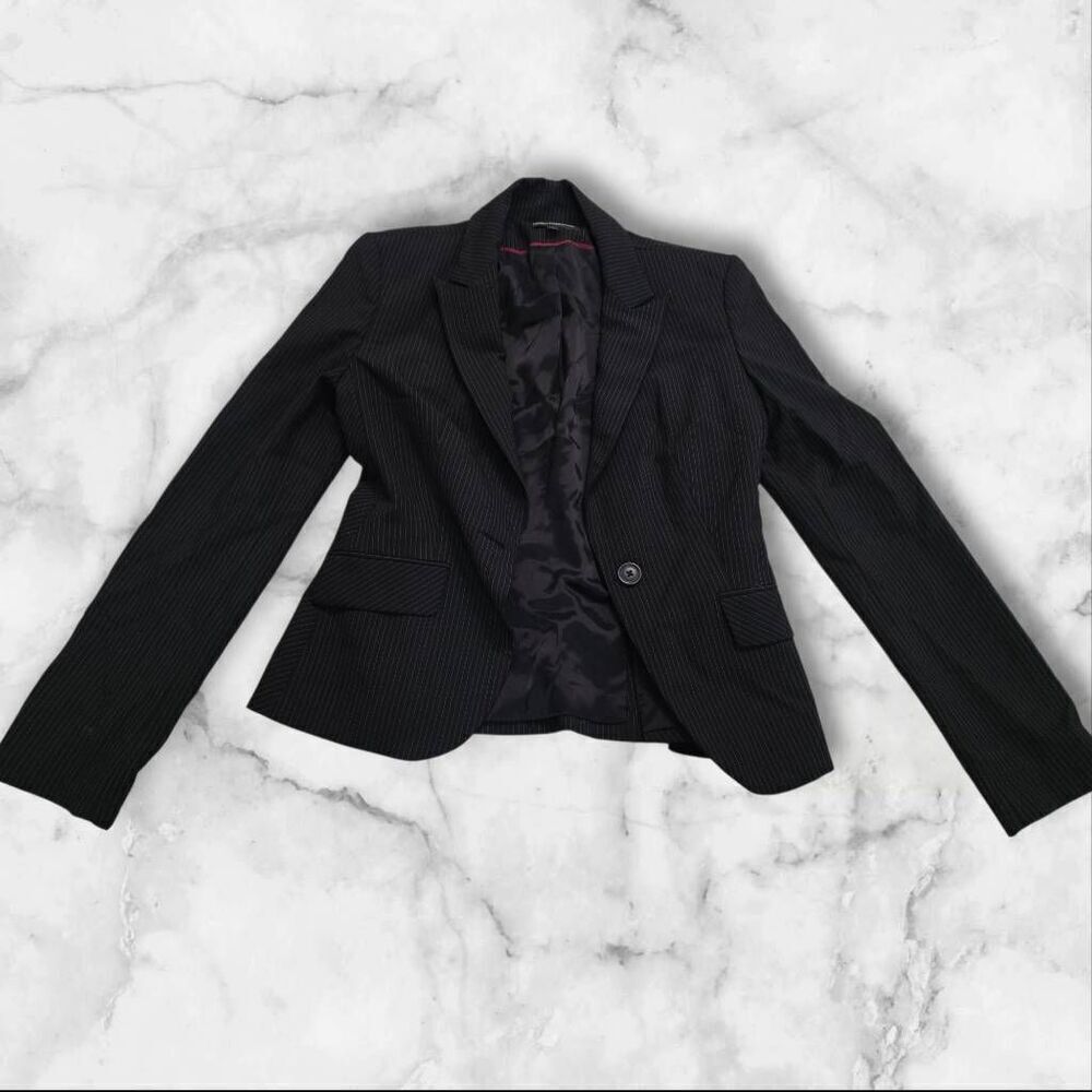 Express Black Stripe Blazer Size 2
